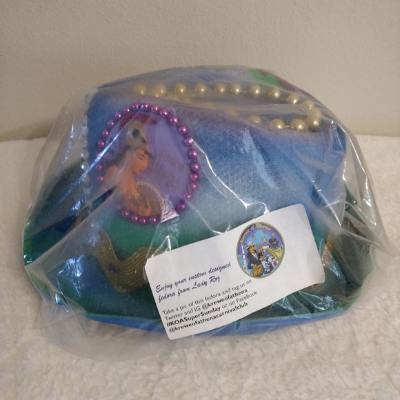 2018 Madi Gras Fedora Hat Madi Gras Colors Size Large 7.5" - Picture 6 of 11